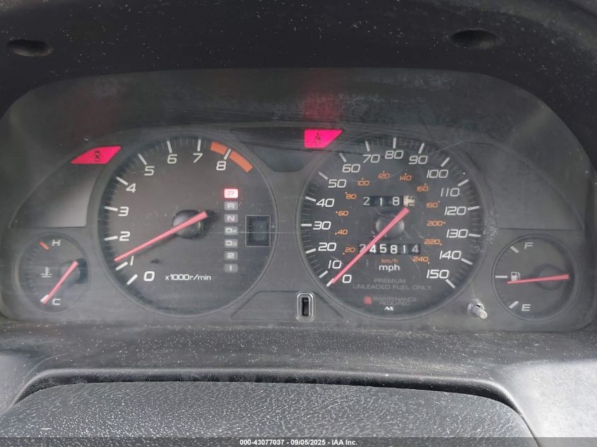 1998 Honda Prelude VIN: JHMBB6245WC003262 Lot: 43077037