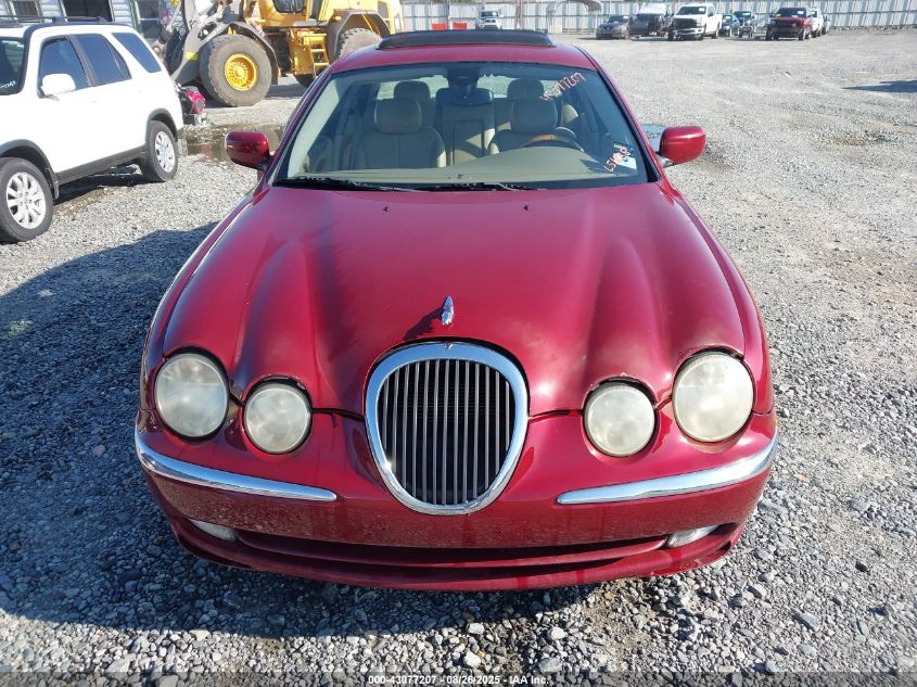 2000 Jaguar S-Type 4.0L V8 VIN: SAJDA01D3YGL51828 Lot: 43077207
