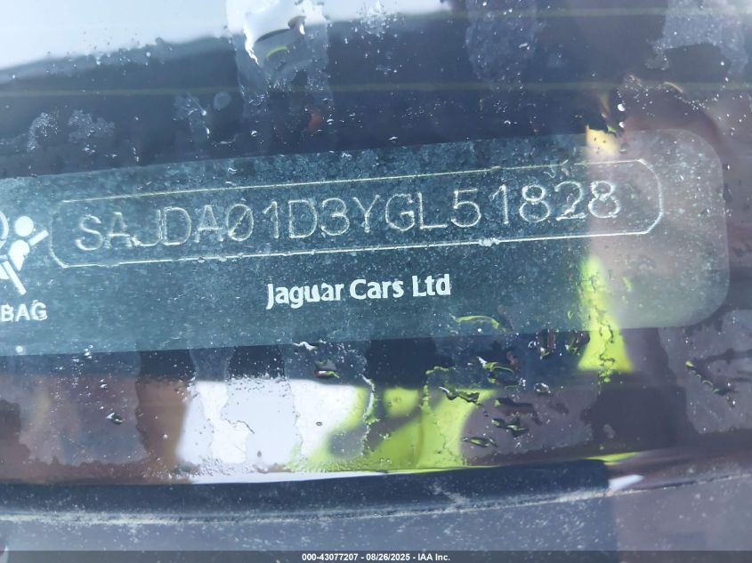 2000 Jaguar S-Type 4.0L V8 VIN: SAJDA01D3YGL51828 Lot: 43077207