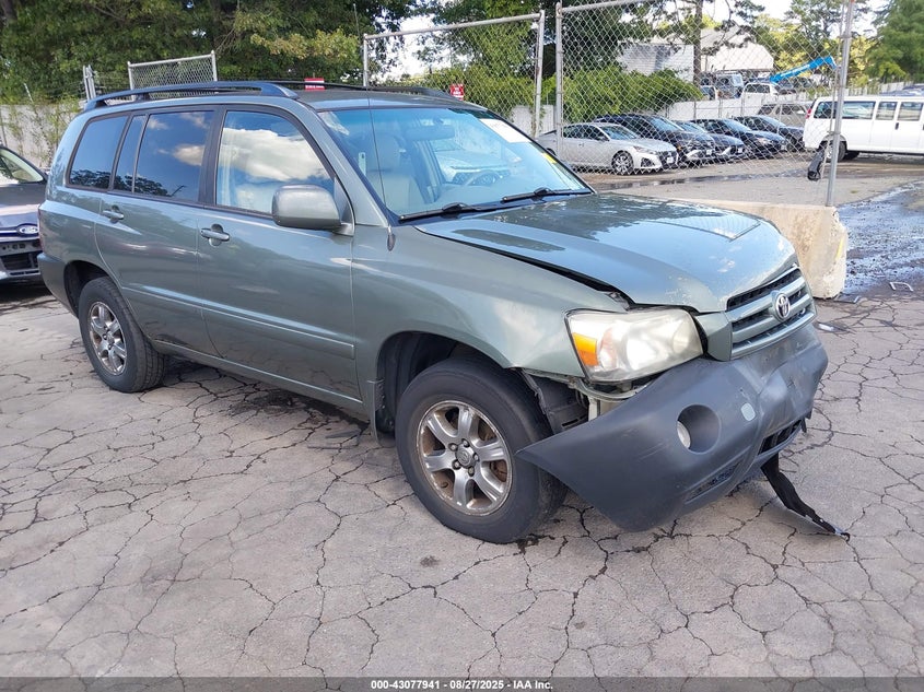 2005 Toyota Highlander V6 green other gasoline JTEEP21A350101864 photo #1
