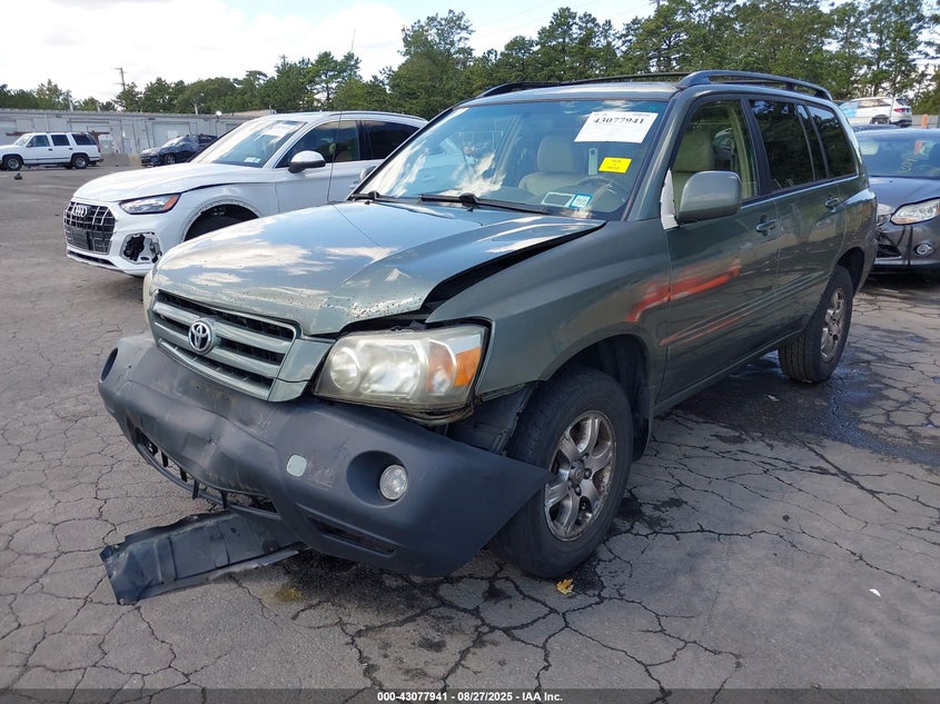 2005 Toyota Highlander V6 green other gasoline JTEEP21A350101864 photo #3