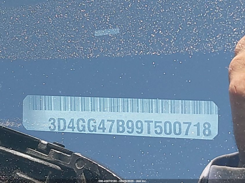 2009 Dodge Journey Se VIN: 3D4GG47B99T500718 Lot: 43078180