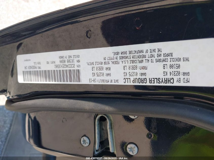 2014 Chrysler 300 VIN: 2C3CCAAG2E8165061 Lot: 43078227