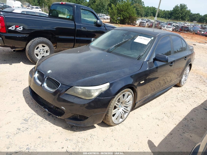 2008 BMW 550I black sedan gasoline WBANW53568CT48806 photo #3