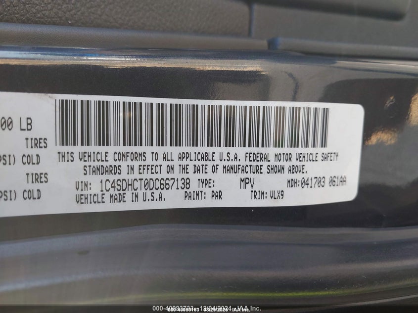 2013 DODGE DURANGO R/T - 1C4SDHCT0DC667138