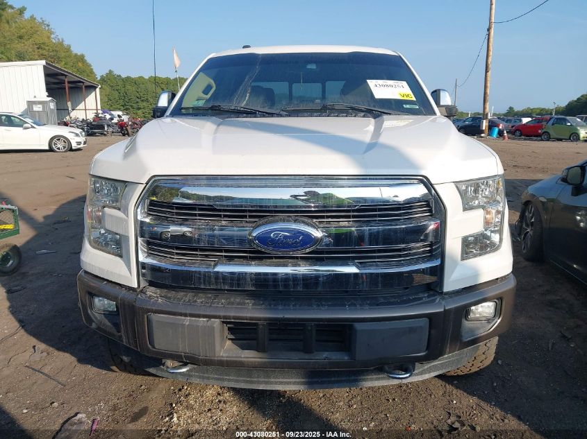 2016 Ford F-150 Lariat VIN: 1FTEW1EG2GFB40039 Lot: 43080251