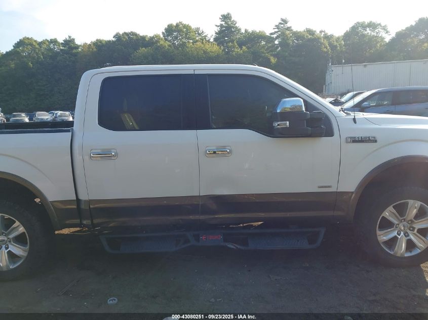 2016 Ford F-150 Lariat VIN: 1FTEW1EG2GFB40039 Lot: 43080251