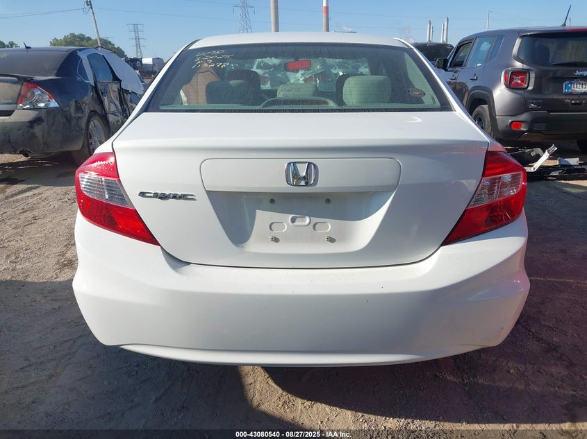 2012 Honda Civic Lx VIN: 2HGFB2F56CH316989 Lot: 43080540
