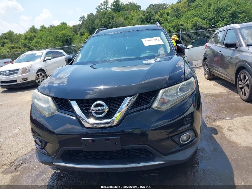 2016 Nissan Rogue S/Sl/Sv VIN: 5N1AT2MV1GC734373 Lot: 43080693