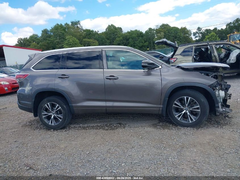 2016 Toyota Highlander Xle V6 VIN: 5TDJKRFH8GS280919 Lot: 43080882
