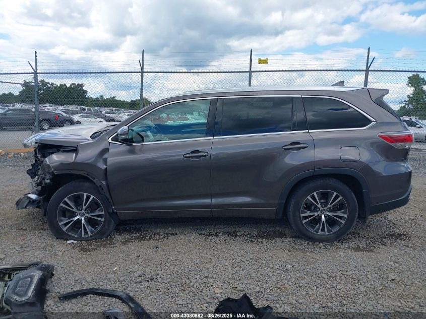 2016 Toyota Highlander Xle V6 VIN: 5TDJKRFH8GS280919 Lot: 43080882