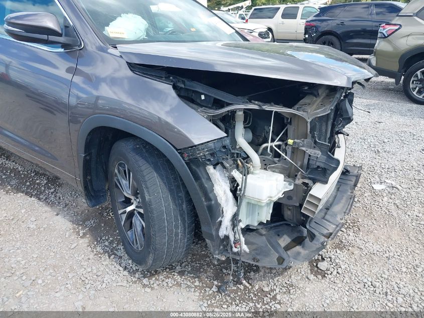 2016 Toyota Highlander Xle V6 VIN: 5TDJKRFH8GS280919 Lot: 43080882