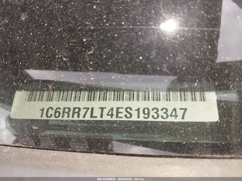 2014 Ram 1500 Big Horn VIN: 1C6RR7LT4ES193347 Lot: 43080925