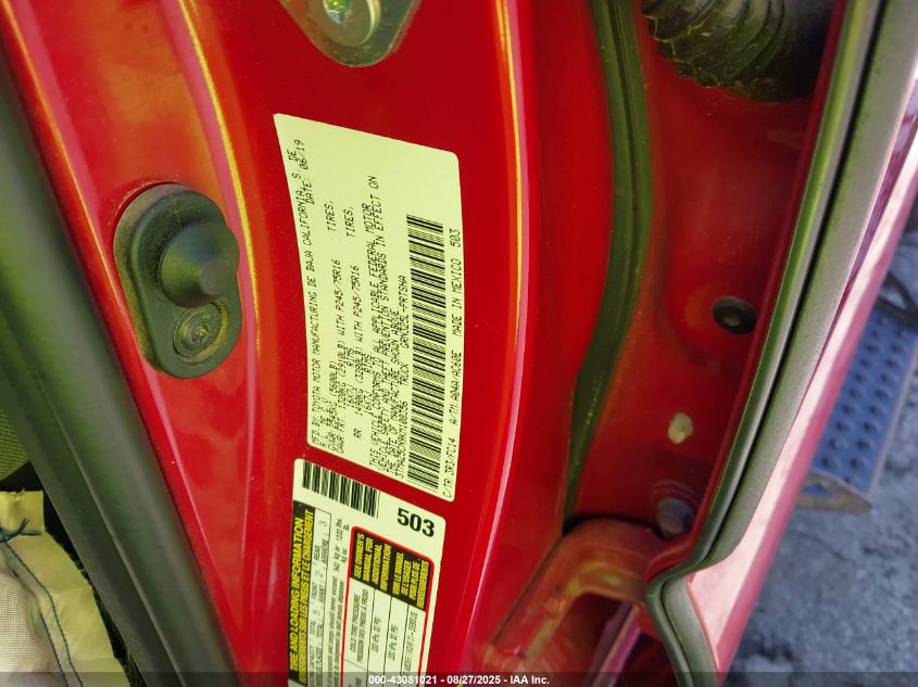 2019 Toyota Tacoma Sr5 V6 VIN: 3TMAZ5CN9KM108356 Lot: 43081021