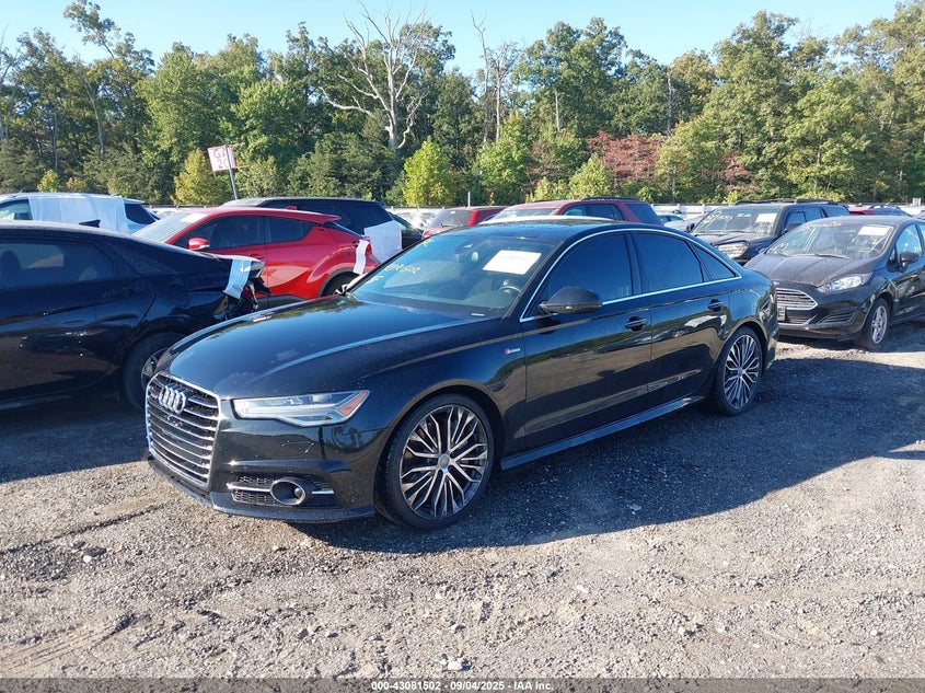 2016 Audi A6 3.0T Premium Plus black sedan gasoline WAUFGBFC9GN097549 photo #3