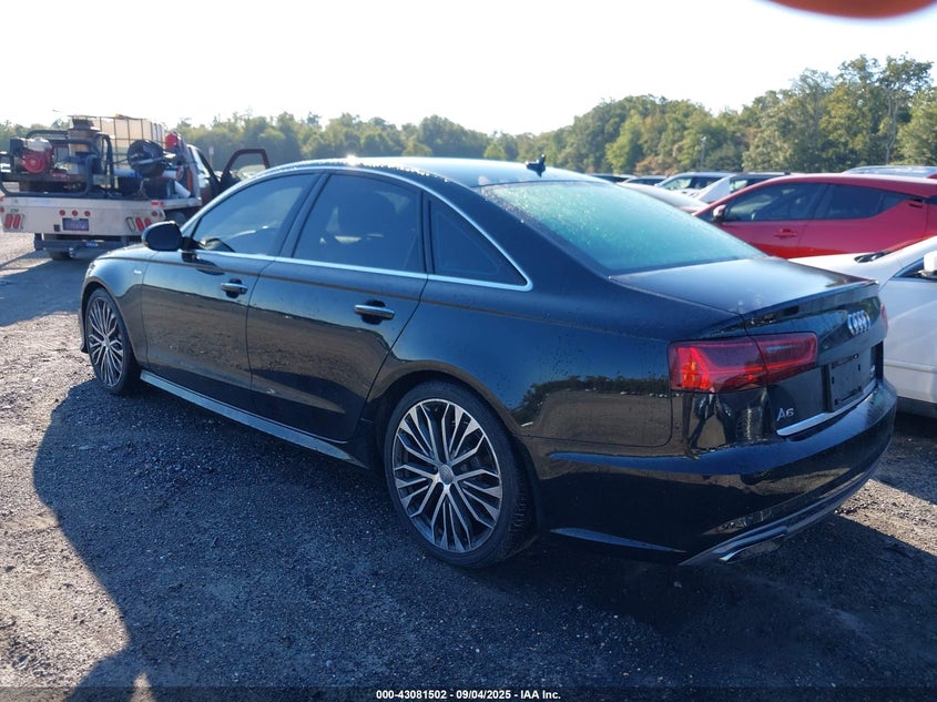 2016 Audi A6 3.0T Premium Plus black sedan gasoline WAUFGBFC9GN097549 photo #4