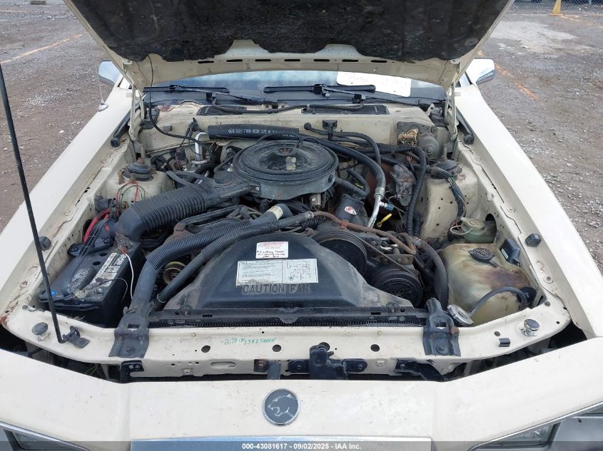 1986 Mercury Cougar VIN: 1MEBP9235GH700090 Lot: 43081617