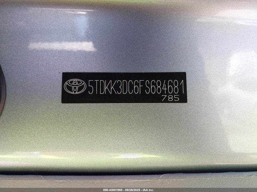 2015 TOYOTA SIENNA LE 8 PASSENGER 5TDKK3DC6FS684681