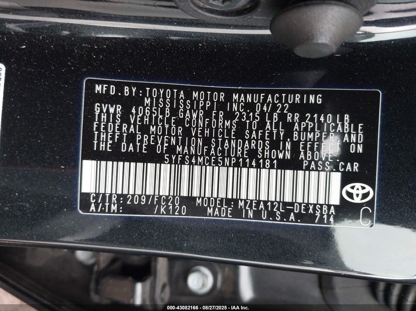 2022 TOYOTA COROLLA SE NIGHTSHADE EDITION - 5YFS4MCE5NP114181