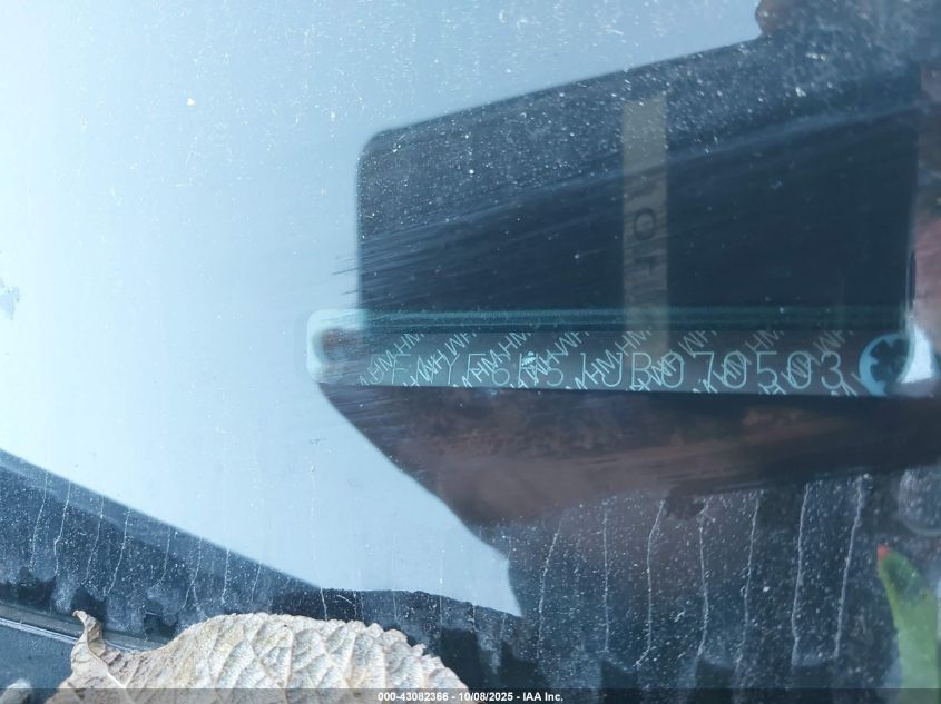 2018 Honda Pilot Ex-L VIN: 5FNYF6H51JB070503 Lot: 43082366