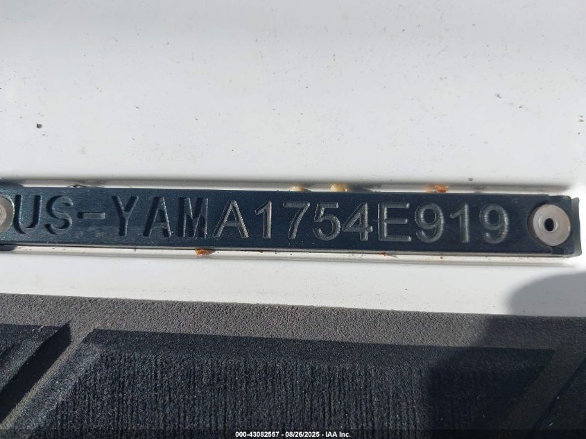 2019 Yamaha Fx Cruiser VIN: YAMA1754E919 Lot: 43082557