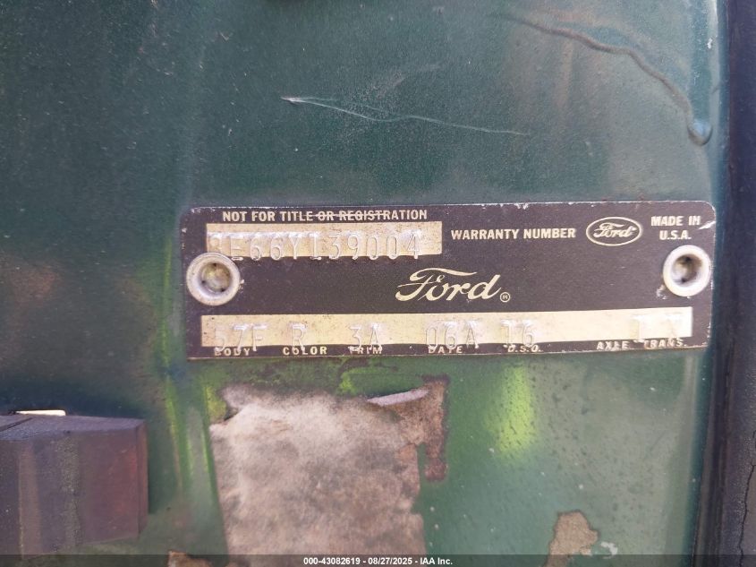 1968 Ford Galaxie VIN: 8E66Y139004 Lot: 43082619