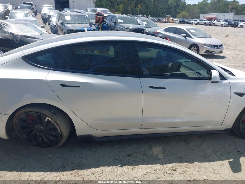 2022 Tesla Model 3 Performance Dual Motor All-Wheel Drive VIN: 5YJ3E1ECXNF263791 Lot: 43083174