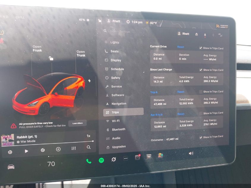 2022 Tesla Model 3 Performance Dual Motor All-Wheel Drive VIN: 5YJ3E1ECXNF263791 Lot: 43083174