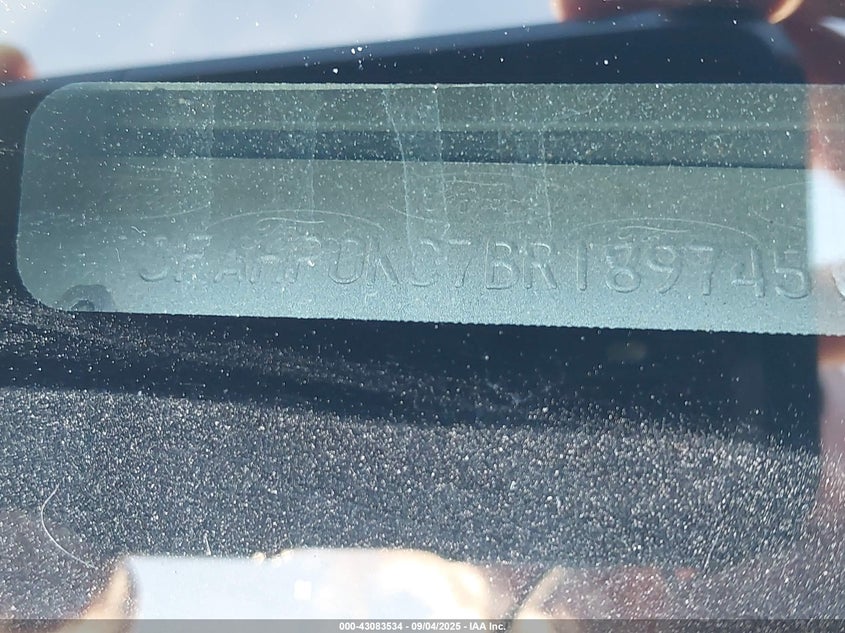 2011 Ford Fusion Sport VIN: 3FAHP0KC7BR189745 Lot: 43083534