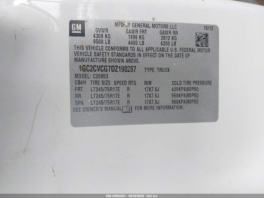 2013 CHEVROLET SILVERADO 2500HD WORK TRUCK - 1GC2CVCG7DZ190287