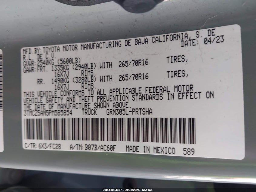 2023 TOYOTA TACOMA TRAIL EDITION - 3TMCZ5AN5PM585854