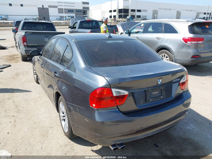 2008 BMW 328I black sedan gasoline WBAVA375X8NL51757 photo #4