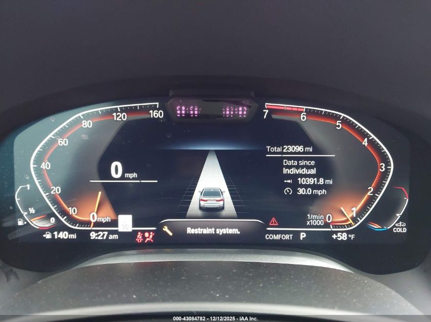 2022 BMW 750 I xDrive VIN: WBA7U2C07NCG89809 Lot: 43084782