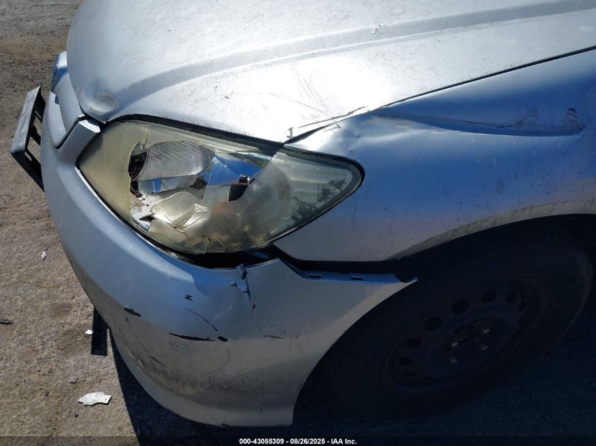 2005 Honda Civic Vp VIN: 2HGES16355H598159 Lot: 43085309