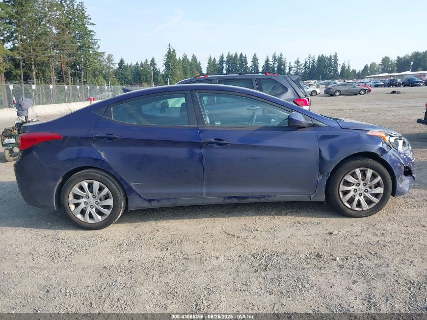 2012 Hyundai Elantra Gls VIN: 5NPDH4AEXCH096061 Lot: 43085355