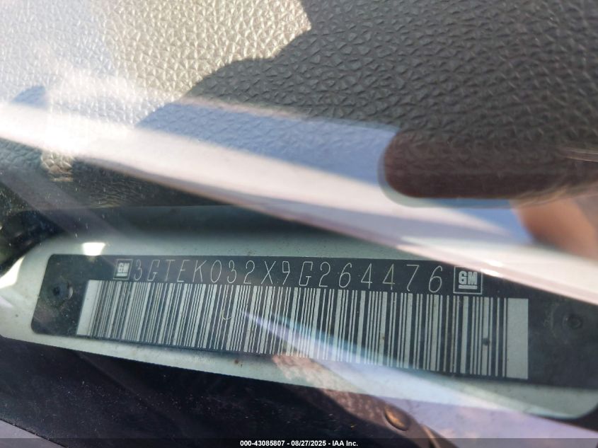 2009 GMC Sierra 1500 Denali VIN: 3GTEK032X9G264476 Lot: 43085807