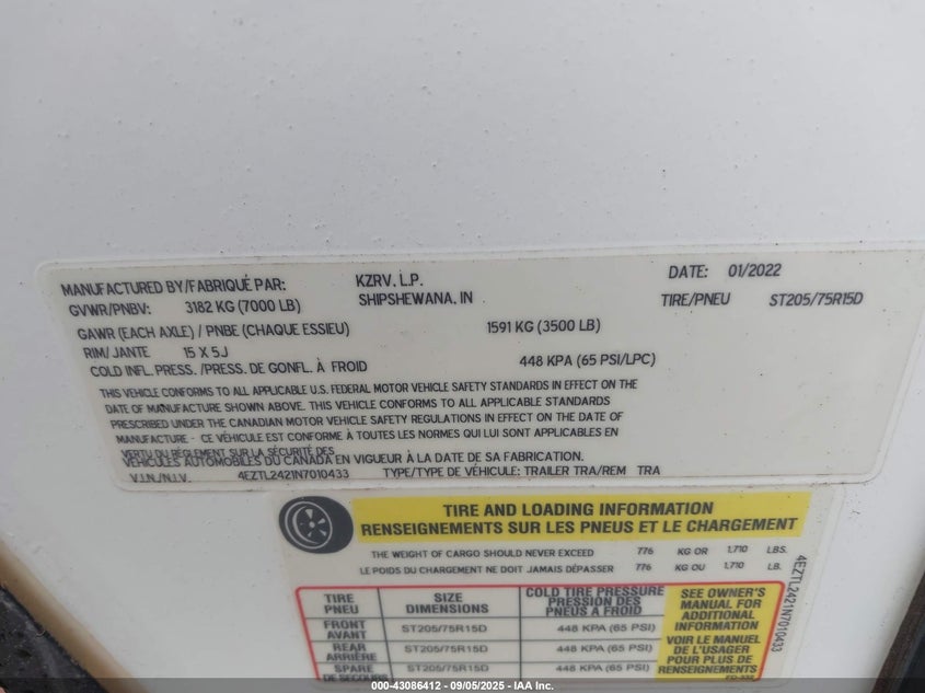 4EZTL2421N7010433 2022   photo no. 9