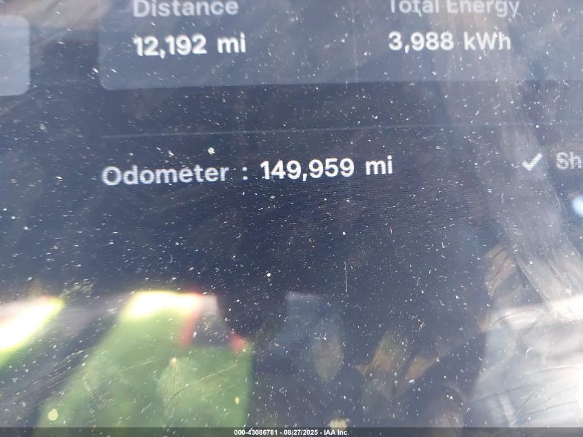 2016 Tesla Model S 60D/70D/75D/85D/90D VIN: 5YJSA1E25GF151367 Lot: 43086781