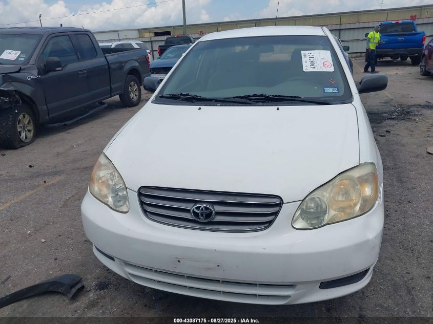 2004 Toyota Corolla Ce VIN: 2T1BR32E54C182833 Lot: 43087175