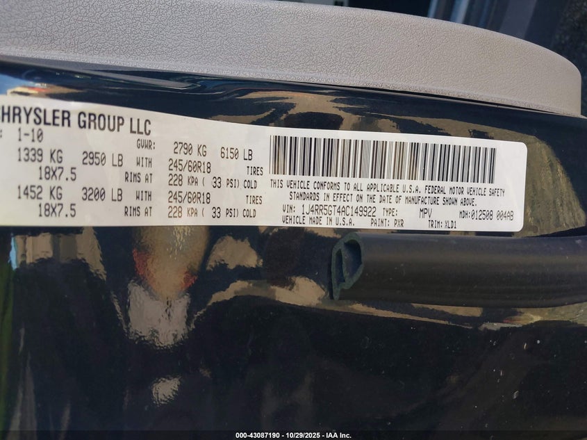 1J4RR5GT4AC149922 2010 JEEP GRAND CHEROKEE photo no. 9