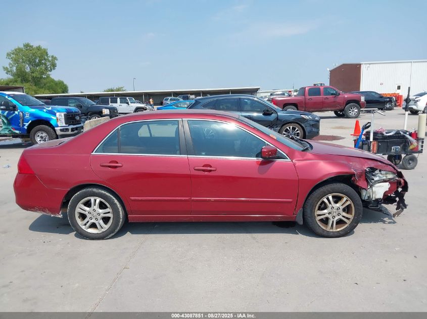 2007 Honda Accord 2.4 Se VIN: 1HGCM56397A051079 Lot: 43087851