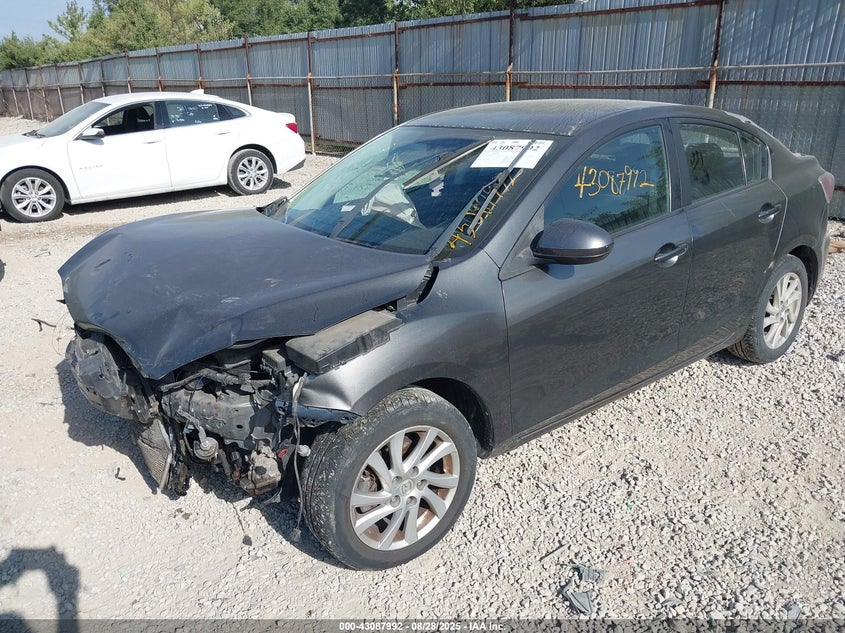Vin: jm1bl1vf3c1515754, lot: 43582244, mazda mazda3 i touring 20122