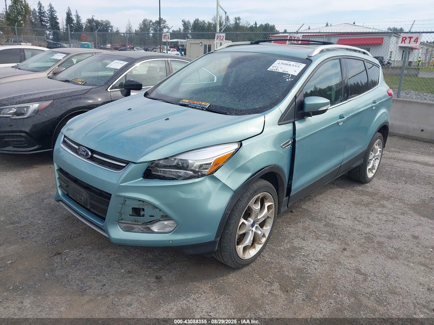Vin: 1fmcu9j98duc71787, lot: 43582607, ford escape titanium 20132