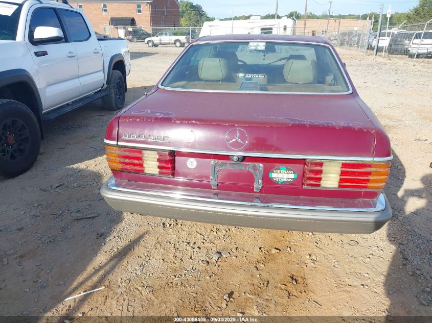 1986 Mercedes-Benz 560 Sec VIN: WDBCA45D5GA200646 Lot: 43088458