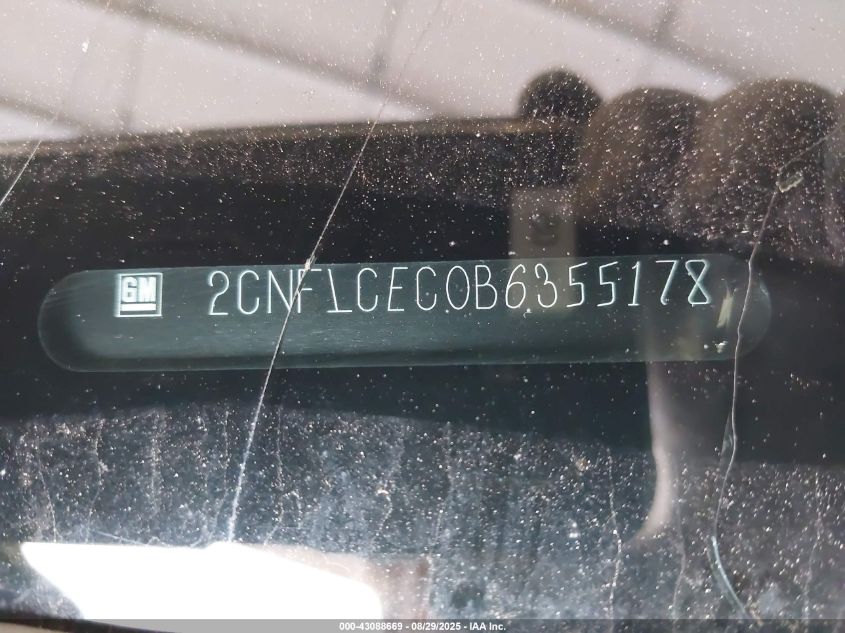 2011 Chevrolet Equinox Ls VIN: 2CNFLCEC0B6355178 Lot: 43088669