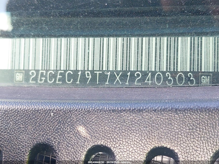 1999 Chevrolet Silverado 1500 Ls VIN: 2GCEC19T1X1240303 Lot: 43089290