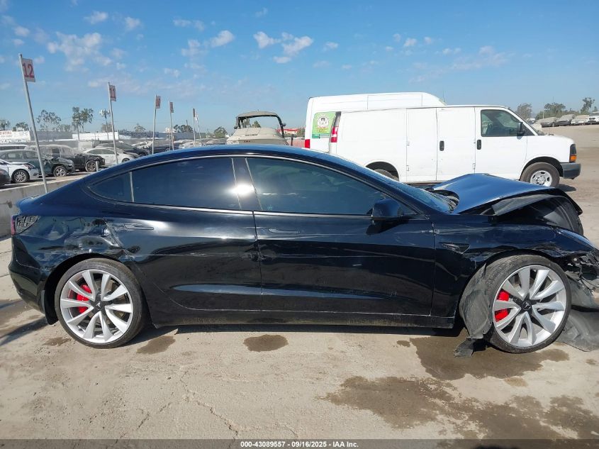 2022 Tesla Model 3 Performance Dual Motor All-Wheel Drive VIN: 5YJ3E1EC7NF192856 Lot: 43089557
