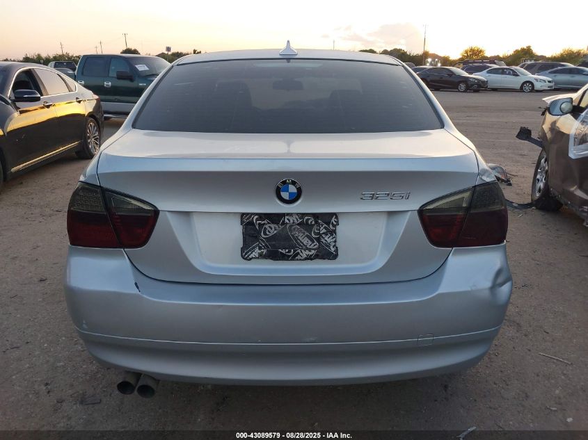 2006 BMW 325I VIN: WBAVB17576NK36046 Lot: 43089579