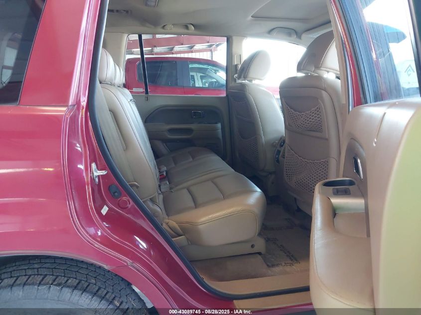 2006 Honda Pilot Ex-L VIN: 2HKYF18786H500377 Lot: 43089745