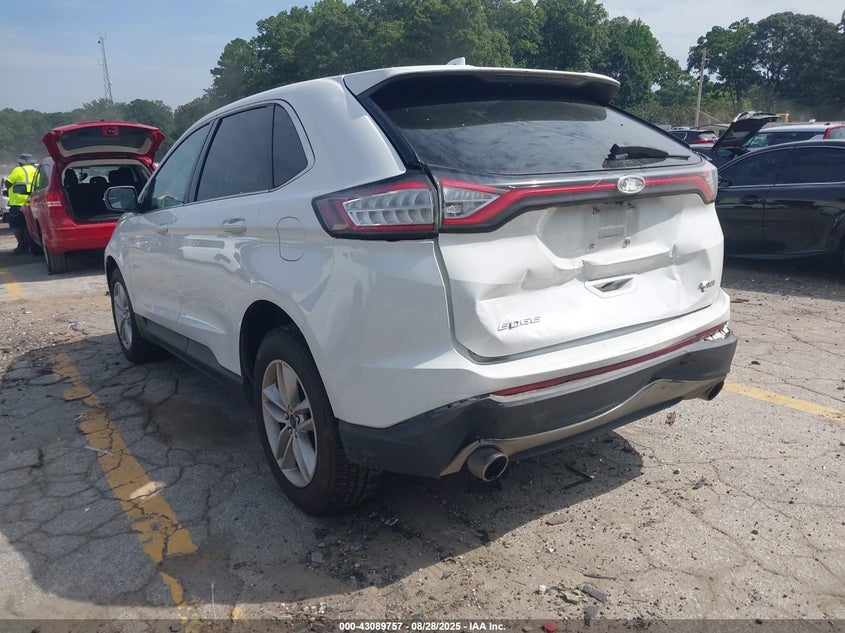 2017 Ford Edge 2.0 Sel White Lot 111043089757 Vin 2FMPK3J92HBC32063